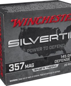 Winchester Supreme Elite Defense Ammunition W357ST, 357 Magnum, SilverTip Jacketed Hollow Point (JHP), 145 GR, 1290 fps, 20 Rd/bx