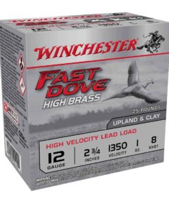 Winchester Fast Dove High Brass 12 Gauge 2-3/4in #8 1oz Upland Shotshells - 25 Rounds