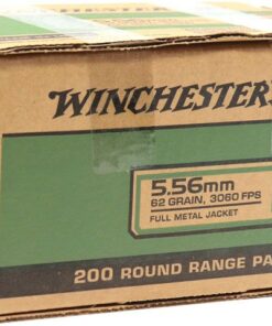 Winchester USA Rifle Ammunition WM855200, 5.56mm NATO, Full Metal Jacket, 62 gr, 200 Rd/Bx