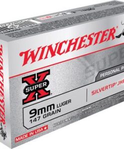 Winchester Super-X Pistol Ammunition X9MMST147, 9mm, Silvertip Hollow Point (HP), 147 GR, 1010 fps, 50 Rd/bx