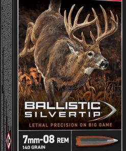 Winchester Supreme Rifle Ammunition SBST708, 7 MM-08 Remington, Ballistic Silvertip, 140 GR, 2770 fps, 20 Rd/bx