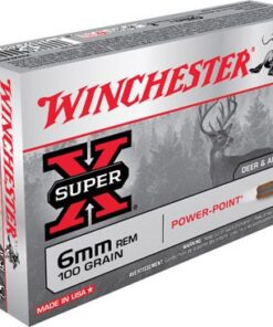 Winchester Super-X Rifle Ammunition X6MMR2, 6 MM Remington, Power-Point, 100 GR, 3100 fps, 20 Rd/bx