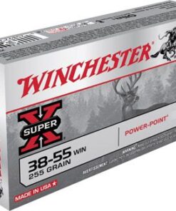 Winchester Super-X Rifle Ammunition X3855, 38-55 Winchester, Soft Point (SP), 255 GR, 1320 fps, 20 Rd/bx