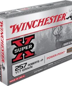 Winchester Super-X Rifle Ammunition X257P3, 257 Roberts +P, Power-Point, 117 GR, 2780 fps, 20 Rd/bx