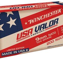 Winchester USA Pistol Ammunition USA9NATOW, 9mm NATO, Full Metal Jacket (FMJ), 124 GR, 1140 fps, 200 Rd/bx