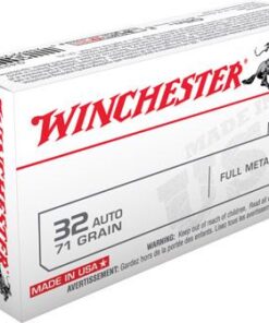 Winchester USA Pistol Ammunition Q4255, 32 ACP, Full Metal Jacket (FMJ), 71 GR, 905 fps, 50 Rd/bx