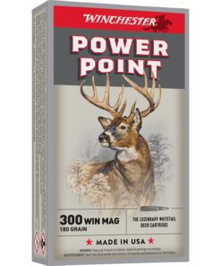 Winchester Super-X Rifle Ammunition X30WM2, 300 Winchester Mag, Power-Point, 180 GR, 2960 fps, 20 Rd/bx