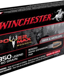 Winchester Power Max Bonded Rifle Ammunition X3501BP, 350 Legend, Protected Hollow Point, 160 gr, 1759 ft lbs, 20 Rd/Bx