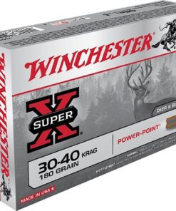 Winchester Super-X Rifle Ammunition X30401, 30-40 Krag, Power-Point, 180 GR, 2430 fps, 20 Rd/bx