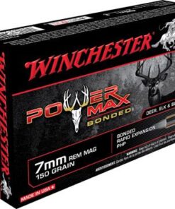 Winchester Super-X Power Max Bonded Rifle Ammunition X7MMR1BP, 7mm Remington Magnum, 150 GR, 3090 fps, 20 Rd/bx
