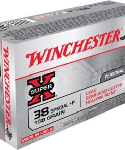 Winchester Super-X Pistol Ammunition X38SPD, 38 Special +P, Lead Semi-Wadcutter HP, 158 GR, 890 fps, 50 Rd/bx
