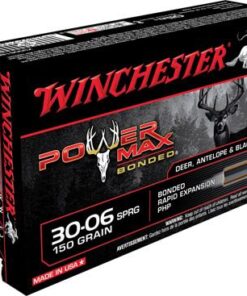 Winchester Super-X Rifle Ammunition X30061BP, 30-06 Springfield, Power Max Bonded, 150 GR, 2700 fps, 20 Rd/bx