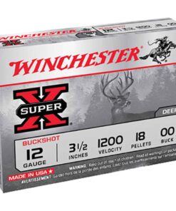 Winchester Super X 12 Gauge 3.5in 00 Buck Buckshot Shotshells - 5 Rounds