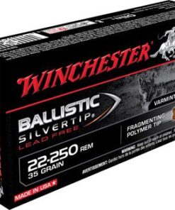 Winchester Supreme Rifle Ammunition S22250RLF, 22-250 Remington, Ballistic Silvertip Lead-Free, 35 GR, 4350fps, 20 Rd/bx